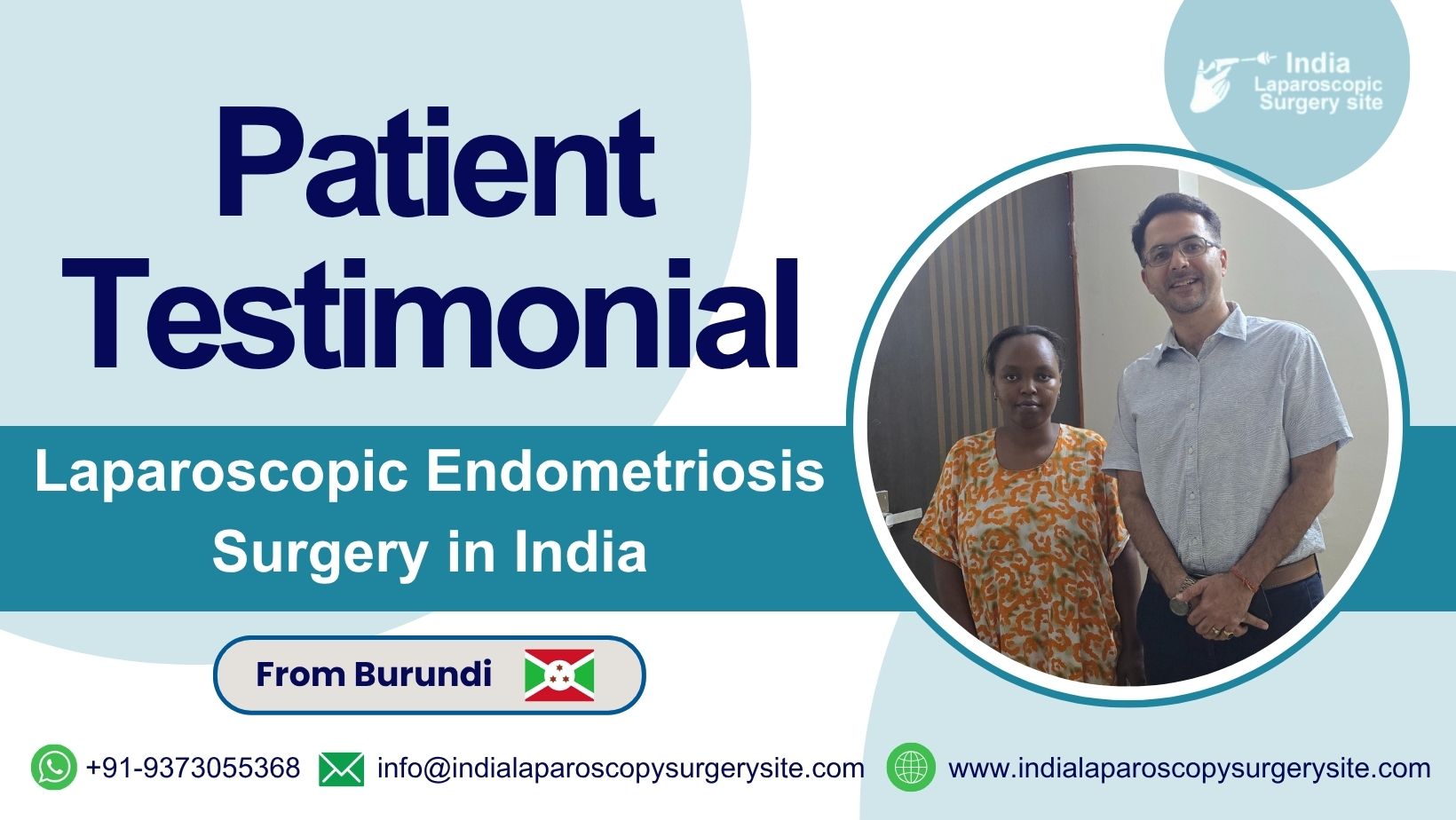 burundi patient laparoscopic endometriosis surgery in india